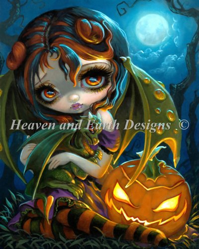 Diamond Painting Canvas - Mini Halloween Dragonling - Click Image to Close